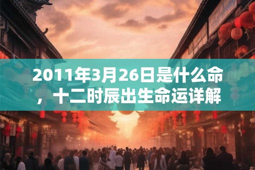 2011年3月26日是什么命，十二时辰出生命运详解