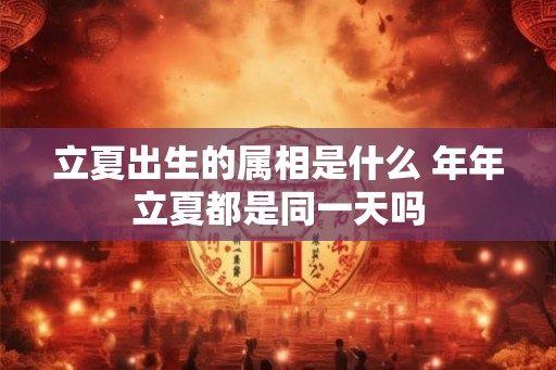 立夏出生的属相是什么 年年立夏都是同一天吗