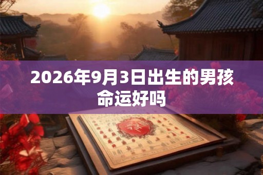 2026年9月3日出生的男孩命运好吗 2026年9月3日出生的男孩命运好吗
