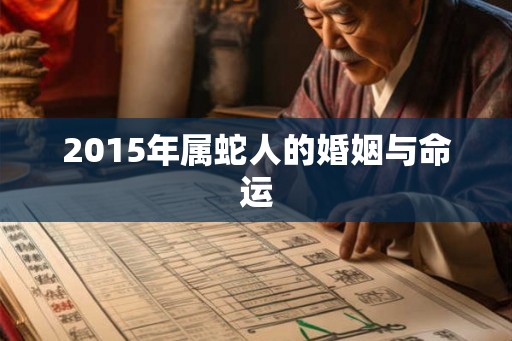 2015年属蛇人的婚姻与命运