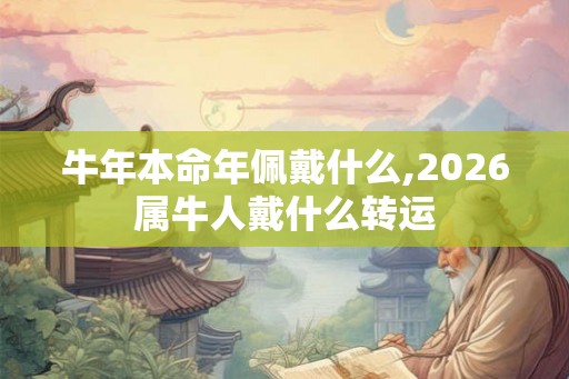 牛年本命年佩戴什么,2026属牛人戴什么转运