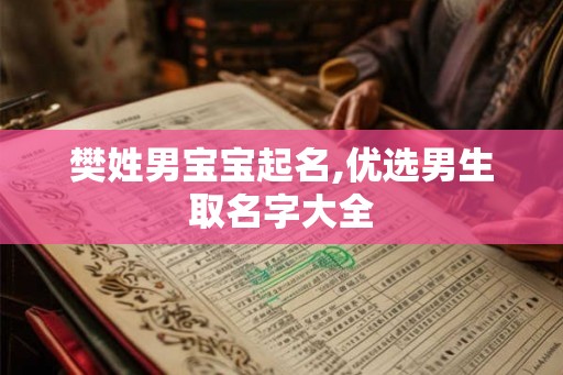 樊姓男宝宝起名,优选男生取名字大全