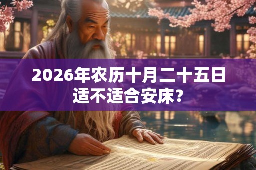 2026年农历十月二十五日适不适合安床？