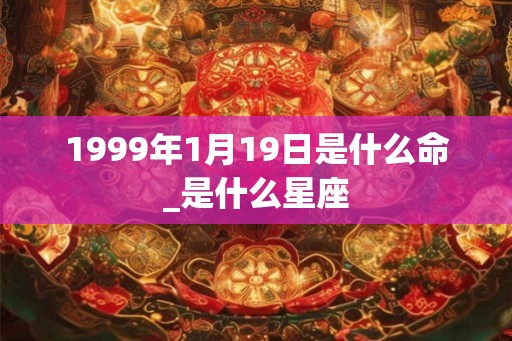 1999年1月19日是什么命_是什么星座