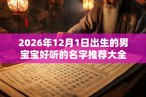 2026年12月1日出生的男宝宝好听的名字推荐大全