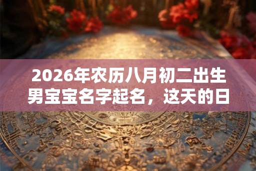 2026年农历八月初二出生男宝宝名字起名，这天的日子好不好？