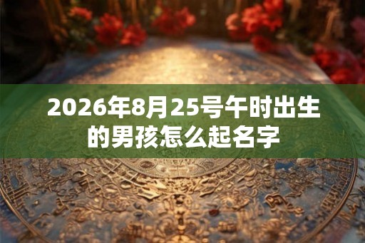 2026年8月25号午时出生的男孩怎么起名字