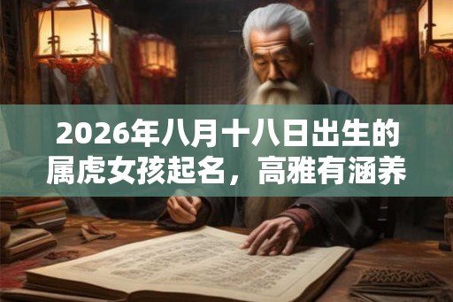 2026年八月十八日出生的属虎女孩起名，高雅有涵养的名字