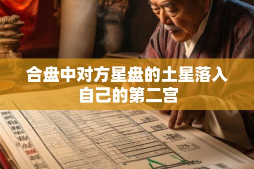 合盘中对方星盘的土星落入自己的第二宫