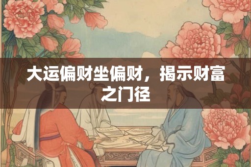 大运偏财坐偏财，揭示财富之门径