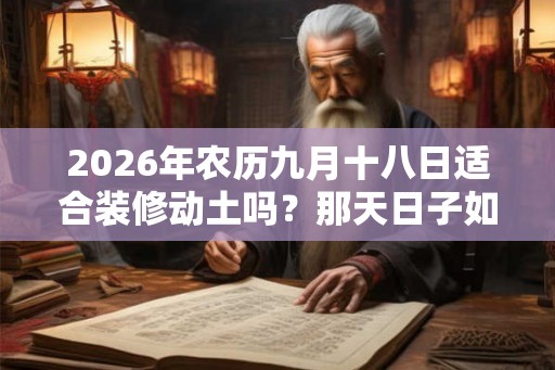 2026年农历九月十八日适合装修动土吗？那天日子如何？