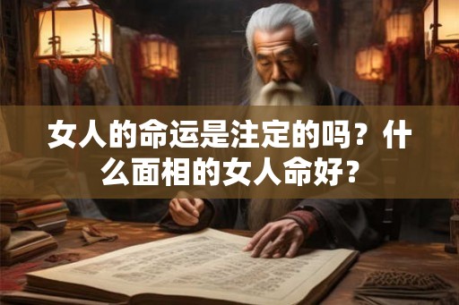 女人的命运是注定的吗？什么面相的女人命好？