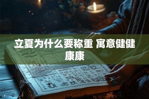 立夏为什么要称重 寓意健健康康