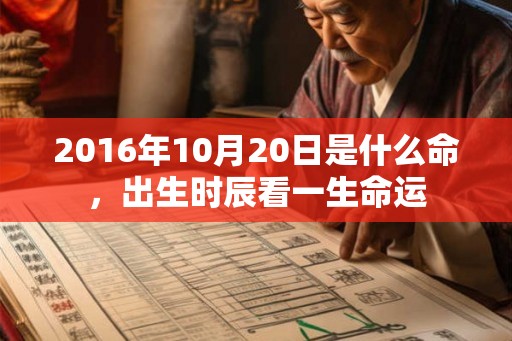 2016年10月20日是什么命，出生时辰看一生命运