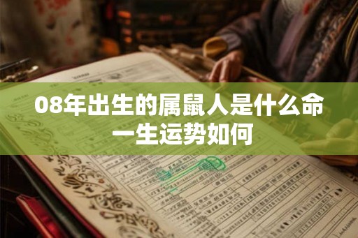 08年出生的属鼠人是什么命 一生运势如何