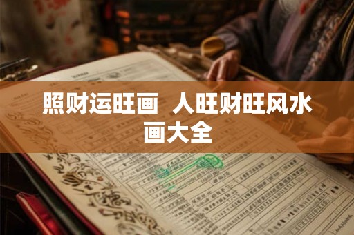 照财运旺画  人旺财旺风水画大全