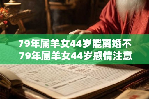 79年属羊女44岁能离婚不 79年属羊女44岁感情注意事项