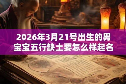 2026年3月21号出生的男宝宝五行缺土要怎么样起名字