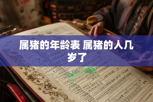 属猪的年龄表 属猪的人几岁了 属猪的年龄表 属猪的人几岁了
