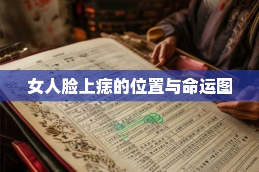 女人脸上痣的位置与命运图