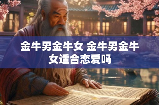 金牛男金牛女 金牛男金牛女适合恋爱吗