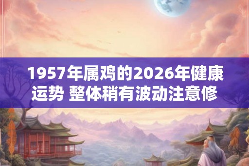1957年属鸡的2026年健康运势 整体稍有波动注意修养 1957年属鸡的2026年健康运势 整体稍有波动注意修养