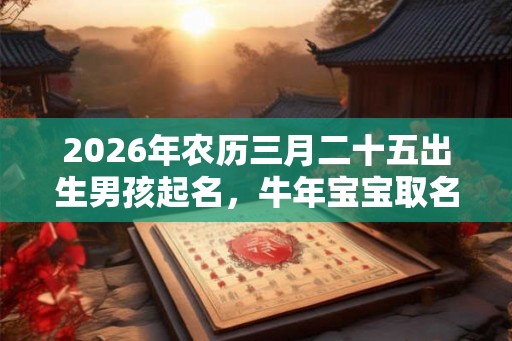 2026年农历三月二十五出生男孩起名，牛年宝宝取名的技巧！