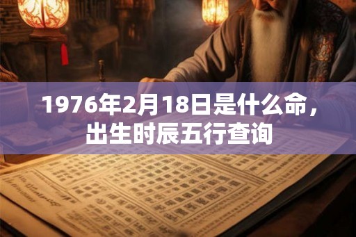 1976年2月18日是什么命，出生时辰五行查询