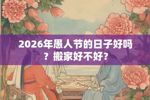 2026年愚人节的日子好吗？搬家好不好？