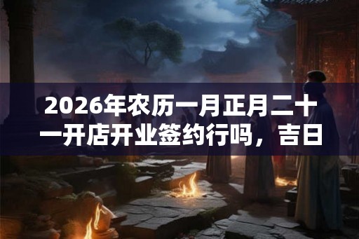2026年农历一月正月二十一开店开业签约行吗，吉日吗？
