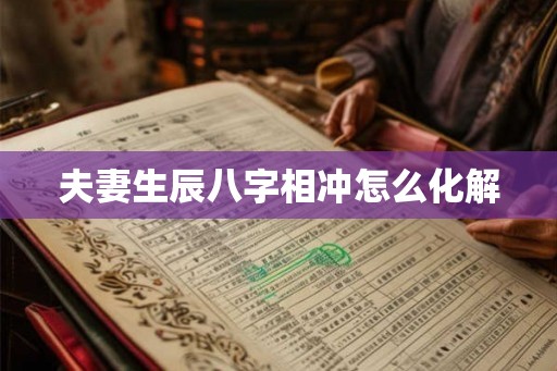 夫妻生辰八字相冲怎么化解