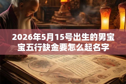 2026年5月15号出生的男宝宝五行缺金要怎么起名字 2026年5月15号出生的男宝宝五行缺金要怎么起名字