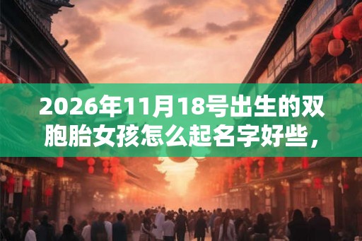 2026年11月18号出生的双胞胎女孩怎么起名字好些，五行属什么？