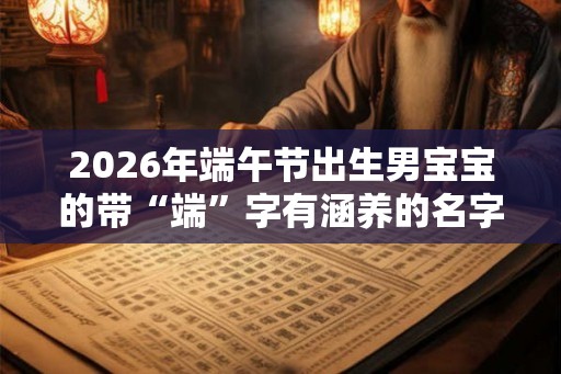 2026年端午节出生男宝宝的带“端”字有涵养的名字精选 2026年端午节出生男宝宝的带“端”字有涵养的名字精选