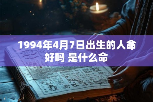 1994年4月7日出生的人命好吗 是什么命