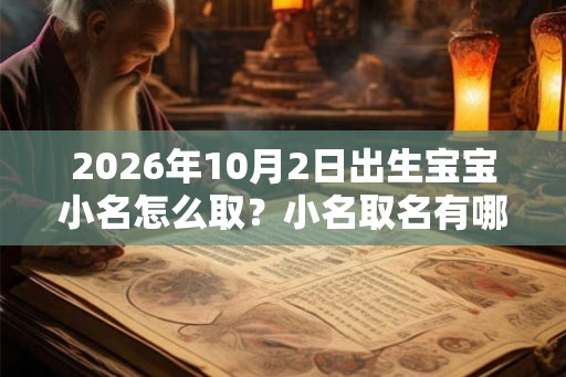 2026年10月2日出生宝宝小名怎么取？小名取名有哪些技巧？