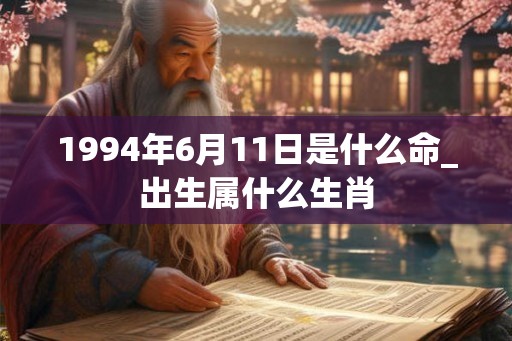 1994年6月11日是什么命_出生属什么生肖