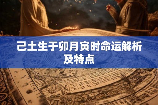 己土生于卯月寅时命运解析及特点