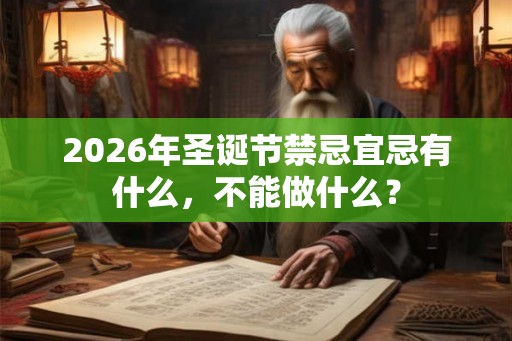 2026年圣诞节禁忌宜忌有什么，不能做什么？