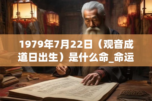 1979年7月22日（观音成道日出生）是什么命_命运如何