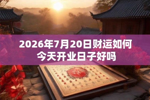 2026年7月20日财运如何 今天开业日子好吗