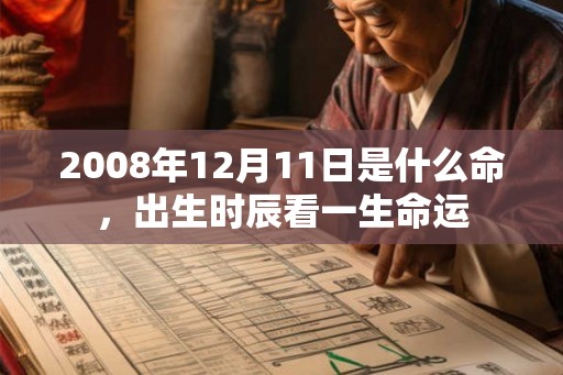 2008年12月11日是什么命,出生时辰看一生命运 2008年12月11日是什么命,出生时辰看一生命运