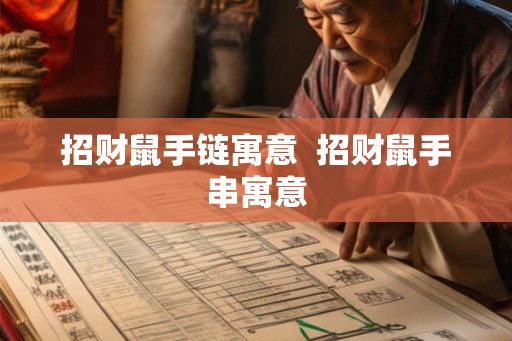 招财鼠手链寓意  招财鼠手串寓意