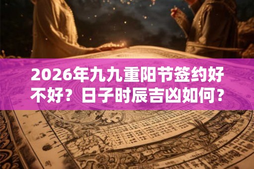 2026年九九重阳节签约好不好？日子时辰吉凶如何？