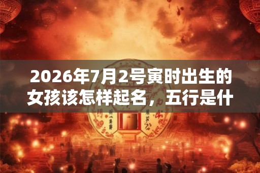 2026年7月2号寅时出生的女孩该怎样起名，五行是什么？