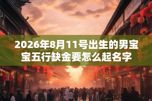 2026年8月11号出生的男宝宝五行缺金要怎么起名字