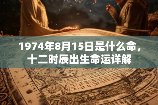 1974年8月15日是什么命,十二时辰出生命运详解 1974年8月15日是什么命,十二时辰出生命运详解