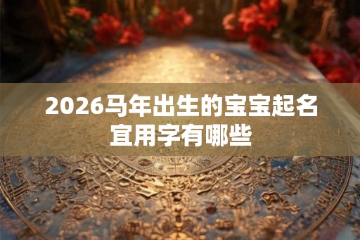 2026马年出生的宝宝起名宜用字有哪些