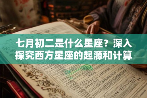 七月初二是什么星座？深入探究西方星座的起源和计算方法