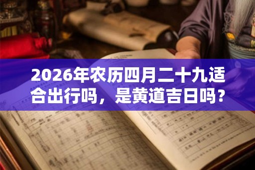 2026年农历四月二十九适合出行吗，是黄道吉日吗？